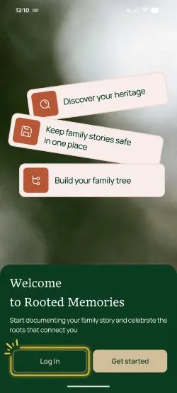 Tap Log In